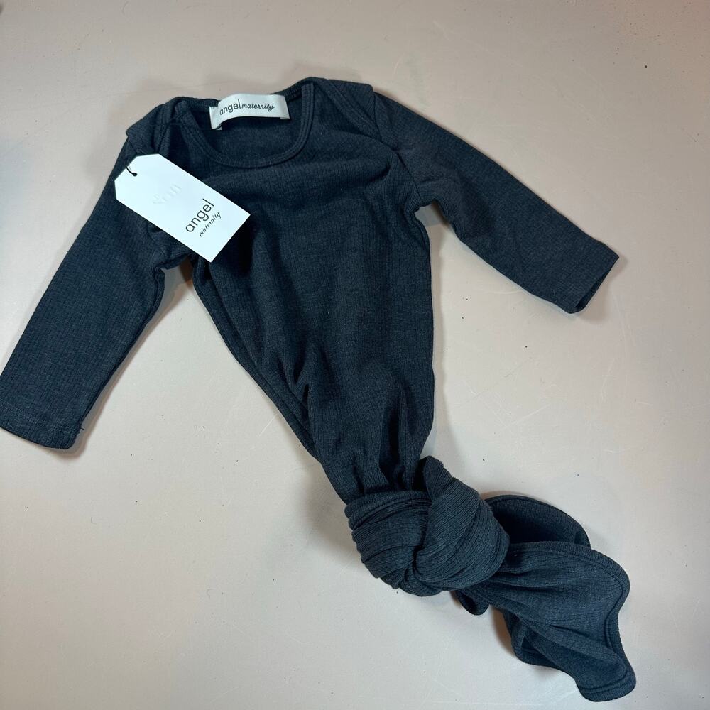 NWT Angel Maternity Ribbed Knotted Gown Infant Newborn Baby Gown Sleeper